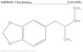 Molecule of Ectasy Royalty Free Stock Photo