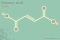 Infographic of the molecule of Fumaric acid Royalty Free Stock Photo