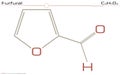 Molecule of Furfural. Royalty Free Stock Photo