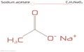 Molecule of Sodium acetate.