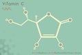 Infographic of the molecule of Vitamin C Royalty Free Stock Photo