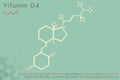 Infographic of the molecule of Vitamin D4 Royalty Free Stock Photo