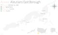Map of Aleutians East Borough in Alaska Royalty Free Stock Photo