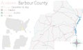 Map of Barbour County in Alabama Royalty Free Stock Photo