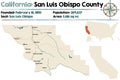 California - San Luis Obispo county map