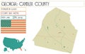 Map of Candler County in Georgia USA Royalty Free Stock Photo