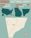 Map of Chattooga County in Georgia