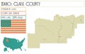 Large and detailed map of Clark County in Idaho Royalty Free Stock Photo