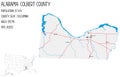Map of Colbert county in Alabama, USA. Royalty Free Stock Photo