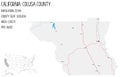 Map of Colusa County in California, USA. Royalty Free Stock Photo