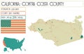 Large and detailed map of Contra Costa County in California