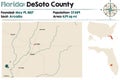 Map of Desoto County in Florida