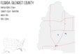 Map of Gilchrist County in Florida, USA Royalty Free Stock Photo