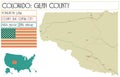 Map of Gilpin County in Colorado USA