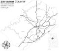 Map of Jefferson County in Alabama