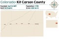 Map of Kit Carson County in Colorado