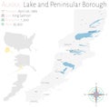 Map of Lake and Peninsular Borough in Alaska