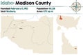 Map of Madison County in Idaho