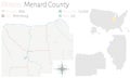 Map of Menard County in Illinois Royalty Free Stock Photo