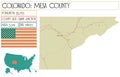 Map of Mesa County in Colorado USA
