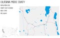 Map of Modoc County in California, USA Royalty Free Stock Photo