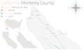 Map of Monterey County in California