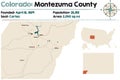 Map of Montezuma County in Colorado