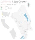 Map of Napa County in California