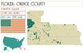 Map of Orange County in Florida USA Royalty Free Stock Photo