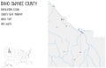 Large and detailed map of Owyhee County in Idaho Royalty Free Stock Photo