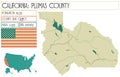 Large and detailed map of Plumas County Royalty Free Stock Photo