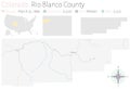 Map of Rio Blanco County in Colorado