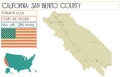 Large and detailed map of San Benito County