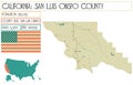 Large and detailed map of San Luis Obispo County
