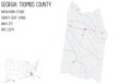 Large and detailed map of Toombs County in Georgia Royalty Free Stock Photo