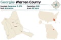 Map of Warren County in Georgia