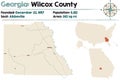 Map of Wilcox County in Georgia