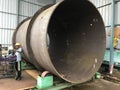 Large Diameter pipe SAW Welding on Rotating Bed