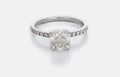 Large Diamond Solitaire Engagement or Wedding Ring