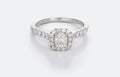 Large Diamond Solitaire Engagement or Wedding Ring