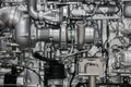 Large diesel engine Royalty Free Stock Photo