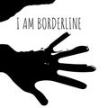 Large different image of borderline personality disorder in black and white