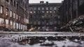 Large dilapidated abandoned factory in St. Petersburg, Red Triangle