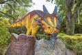 Dinosaur Statue Made In Legos, At Legoland In Orlando