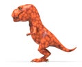 A large dinosaur TIREX. 3D illustration on white background