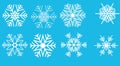 Comprehensive Artistic Collection of Vector Snowflake Illustrations in Various Styles Royalty Free Stock Photo