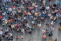 Large and diverse group of people seen from above Royalty Free Stock Photo