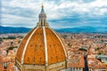 Large Dome Golden Cross Duomo Cathedral Florence Italy Royalty Free Stock Photo