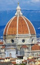 Large Dome Golden Cross Duomo Cathedral Florence Tuscany Italy Royalty Free Stock Photo