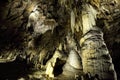 Large dome of the Punkevni-jeskyne caves with stalagmites Royalty Free Stock Photo